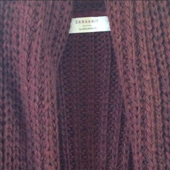 ✨Zara Knitwear Burgundy Cardigan✨ - Picture 4 of 4